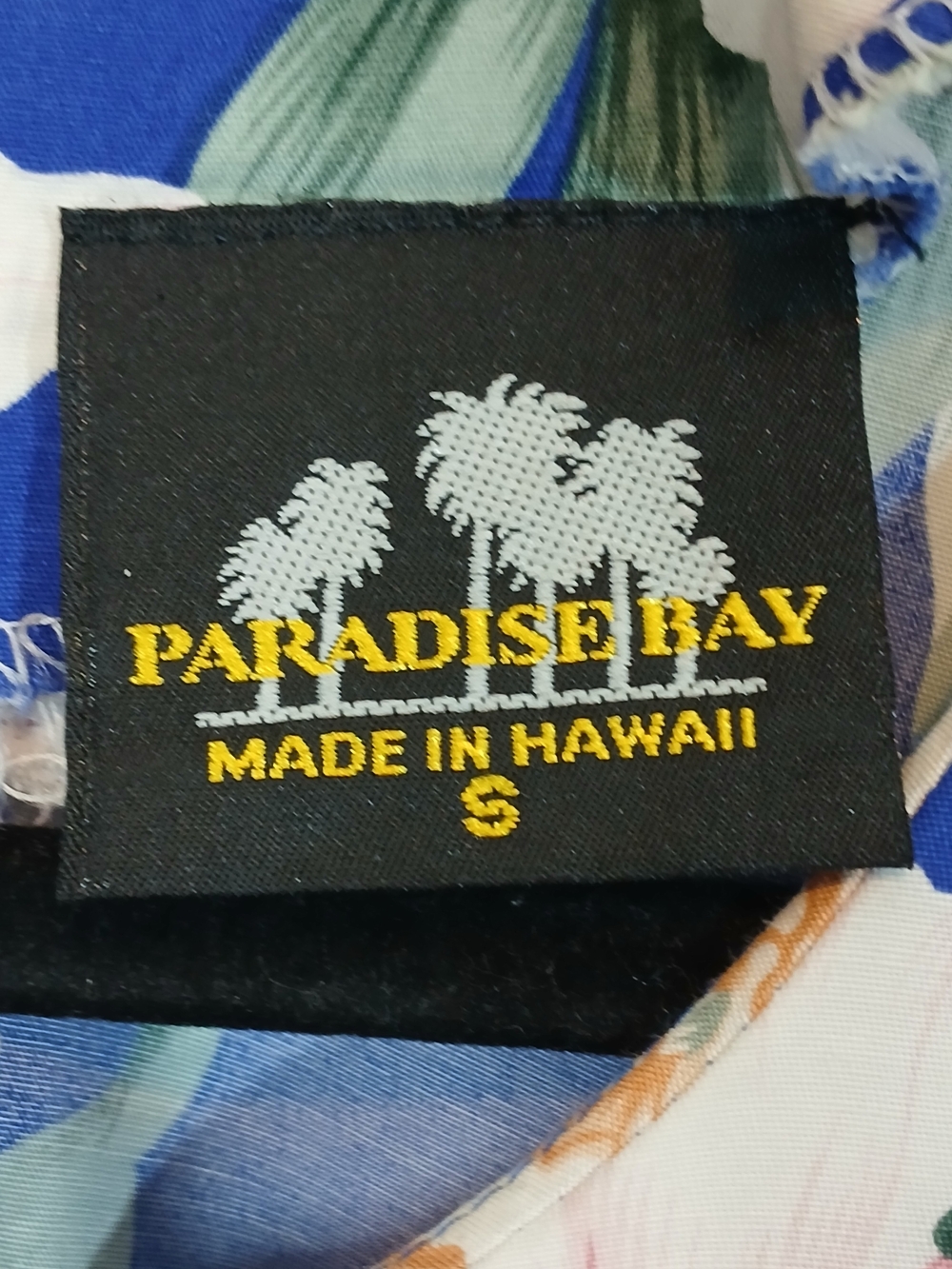 A52. Paradise Bay Hawaiian Tropical Hibiscus Floral Blue Muumuu Maxi Dress Small - Picture 7 of 8